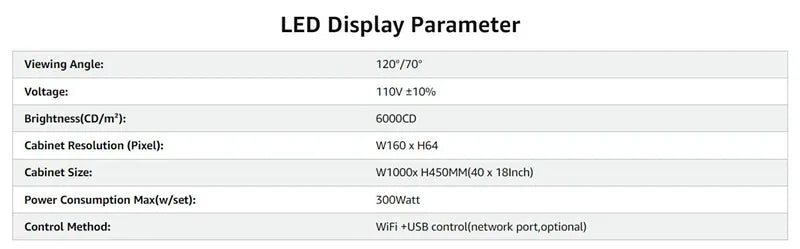 P6 LED Sign 18''X40'' Full Color Support Scrolling Message LED Sign Board Programmable Image Outdoor LED Display For Advertising