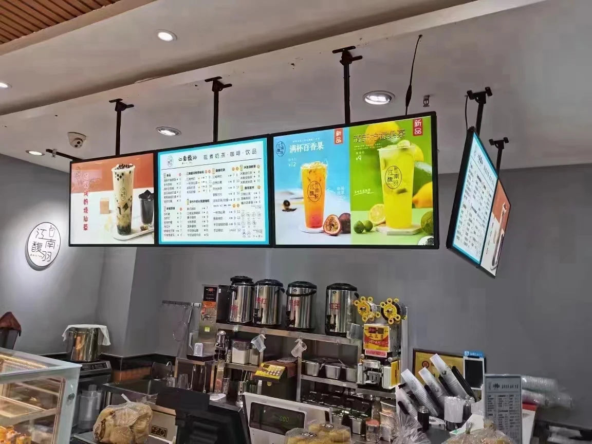 LED Slim Snap Frame Light Box Illuminated Poster Display LED Backlit Menu Board For Restaurant Cafe Shops Wall Mounted Billboard