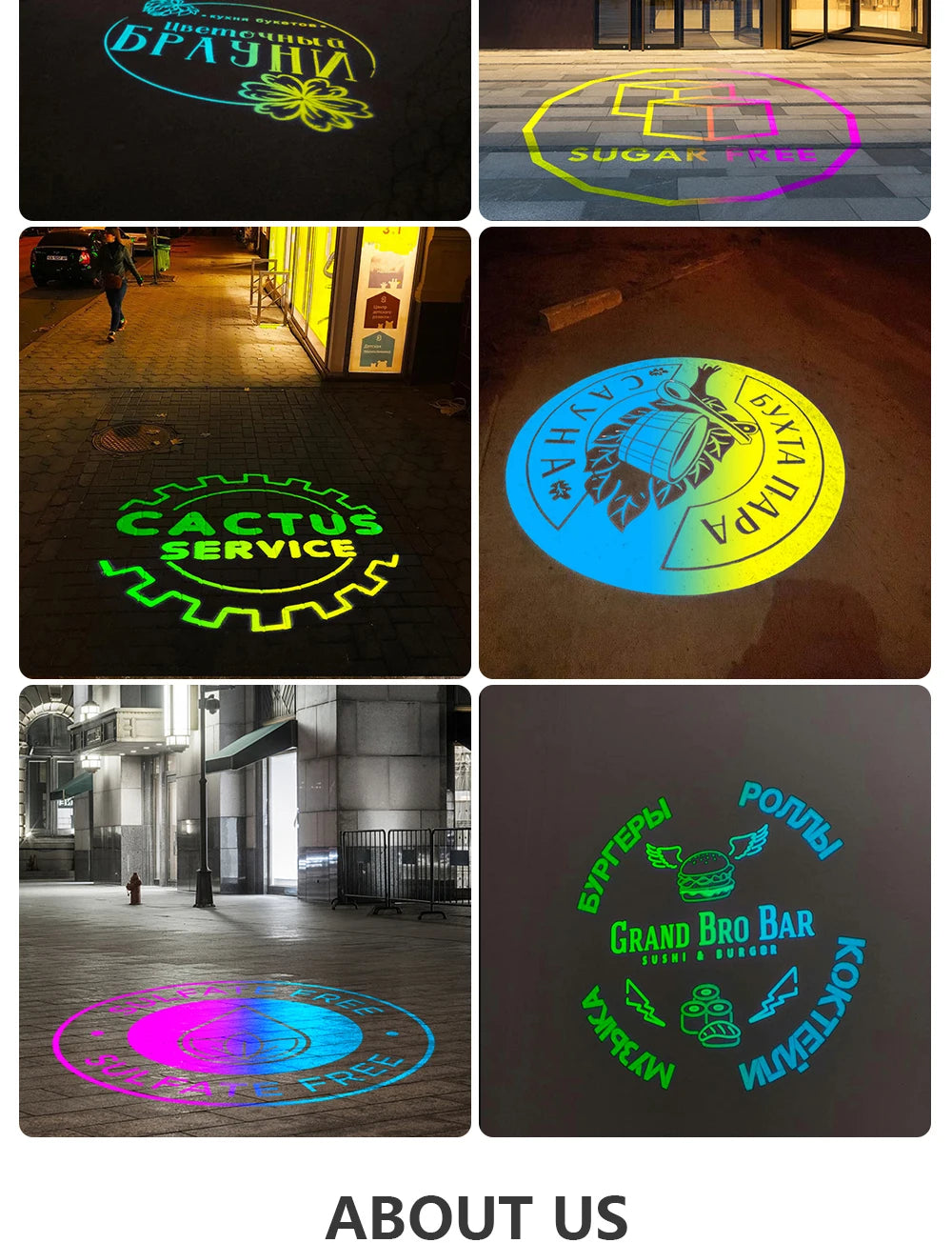 Custom Led HD Color Chang Indoor And Outdoor ip67 Waterproof Rotating Advertising Image Projection Lamp Gobo Logo Projector
