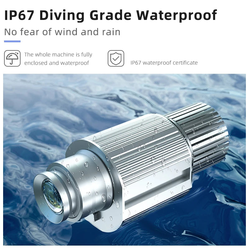 Outdoor Waterproof Laser Custom Logo Projection Indoor Door Floor Rotate Gobo Projector 50w Led Elevator Advertising Light