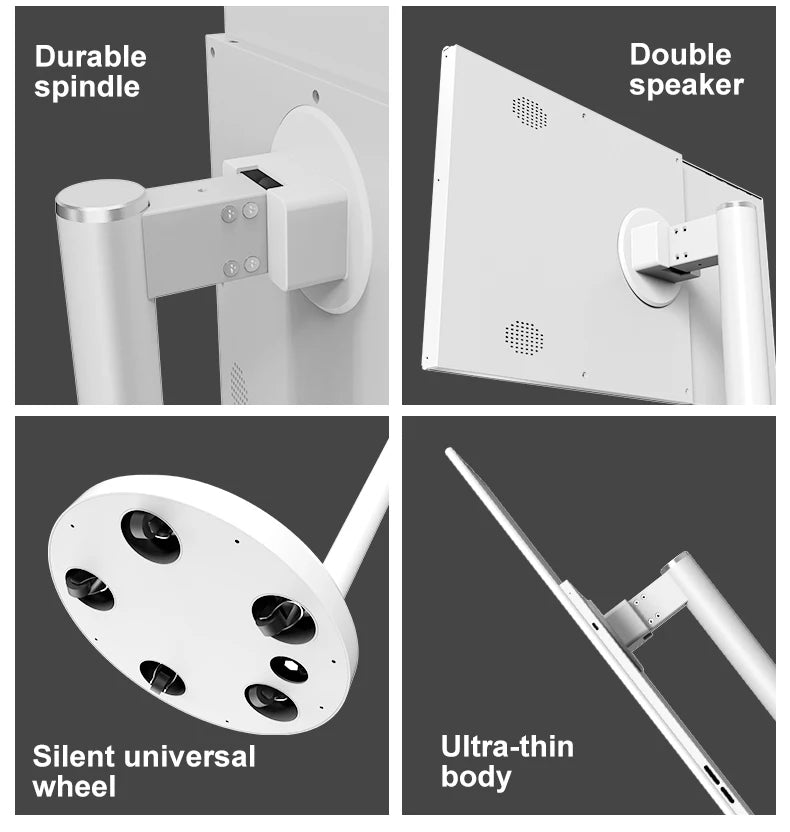 Free Shipping 22 Inch Screen Floor Stand Tablet Android 12 Slim Touch Display Large Battery Inbuilt Rotatable Movable Smart TV