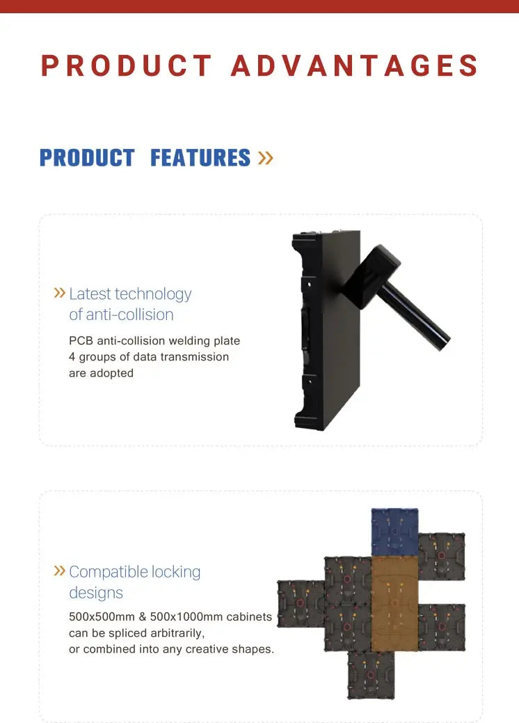 500x500mm Indoor Outdoor P2.6 P2.9 P3.91 P4.8 Stage Background Led Video Wall Seamless Splicing Rental LED Display Screen