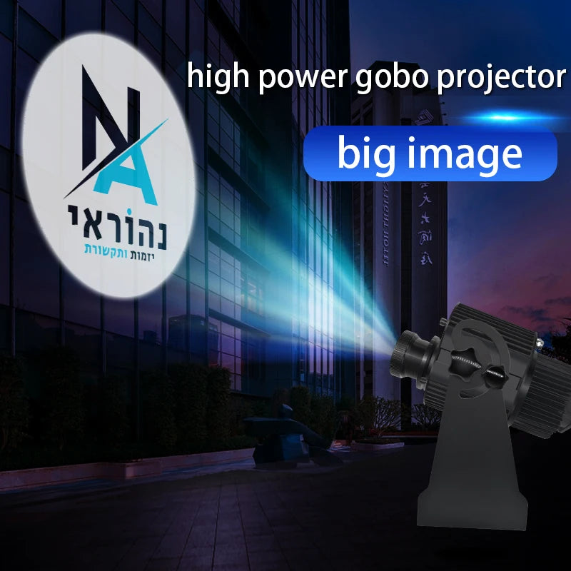 Outdoor Waterproof 160w Rotating Gobo Projector Custom Led Advertising Image Sign Far Distance Logo Light Projector