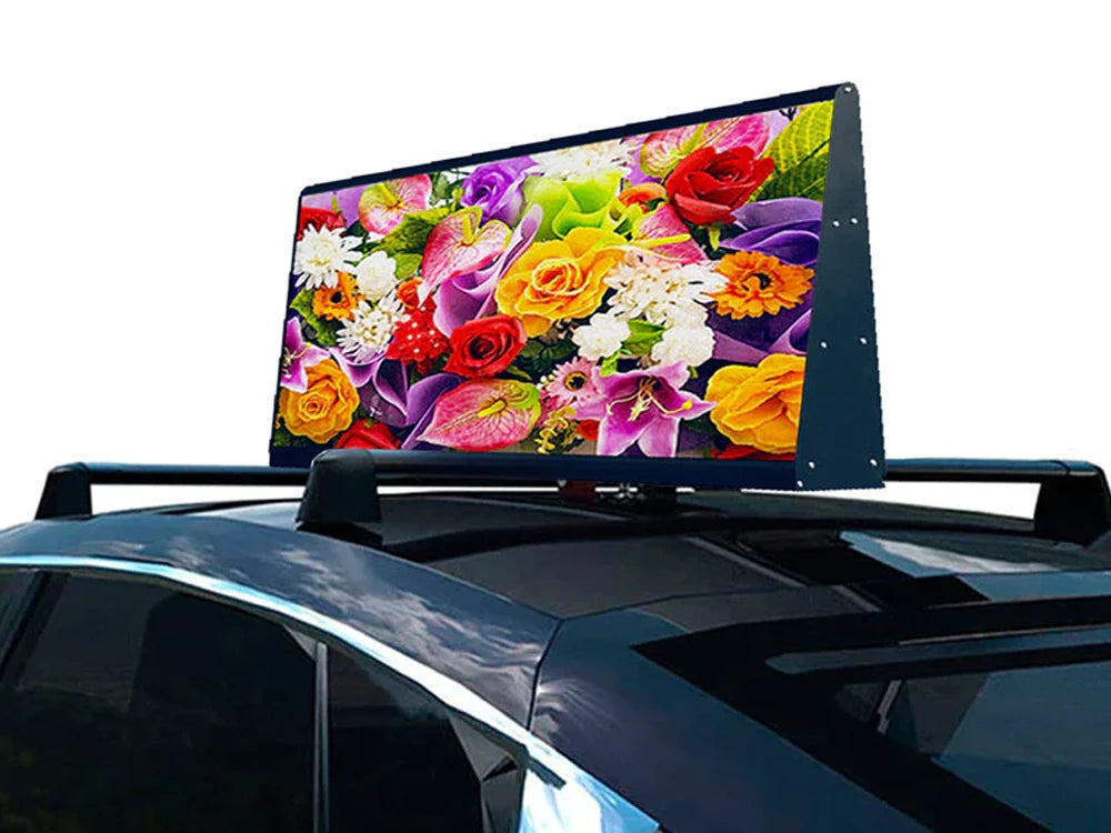 Leadleds  Double Sides Car Top Sign Board Scrolling Messages Electronic Sign Free Design Ads for Vehicles Outdoor Waterproof