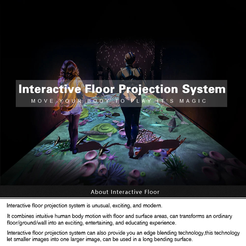 Popular Smartboard Interactive Floor Games Christmas Starry Night Light 3D Projection Whiteboard Screen Store Exhibition Mall