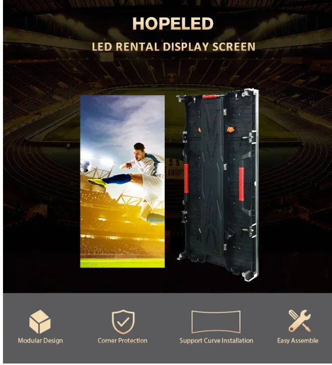 500x500mm Indoor Outdoor P2.6 P2.9 P3.91 P4.8 Stage Background Led Video Wall Seamless Splicing Rental LED Display Screen