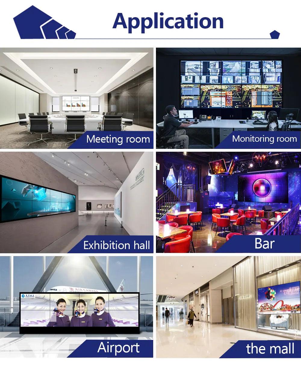 Seamless Lcd  Wall Ultra Narrow Bezel 2x2 3x3 Multi Splicing Screen Advertising Player Digital 4K Display for Displaying Video