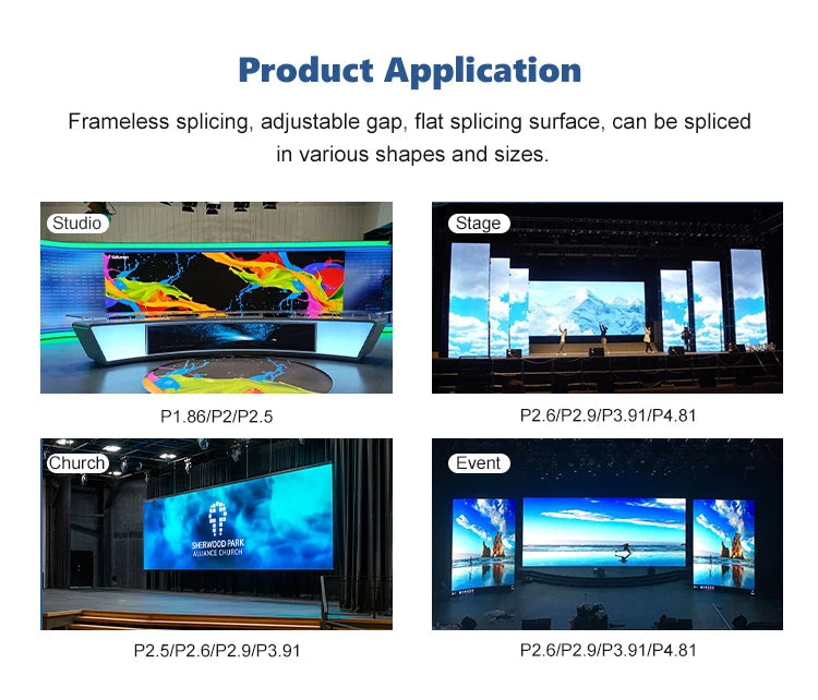 P1.9 P2 P2.5 P2.6 P2.9 P3.9 LED Video Wall Stage Rental Outdoor LED Display Screen Concert Background