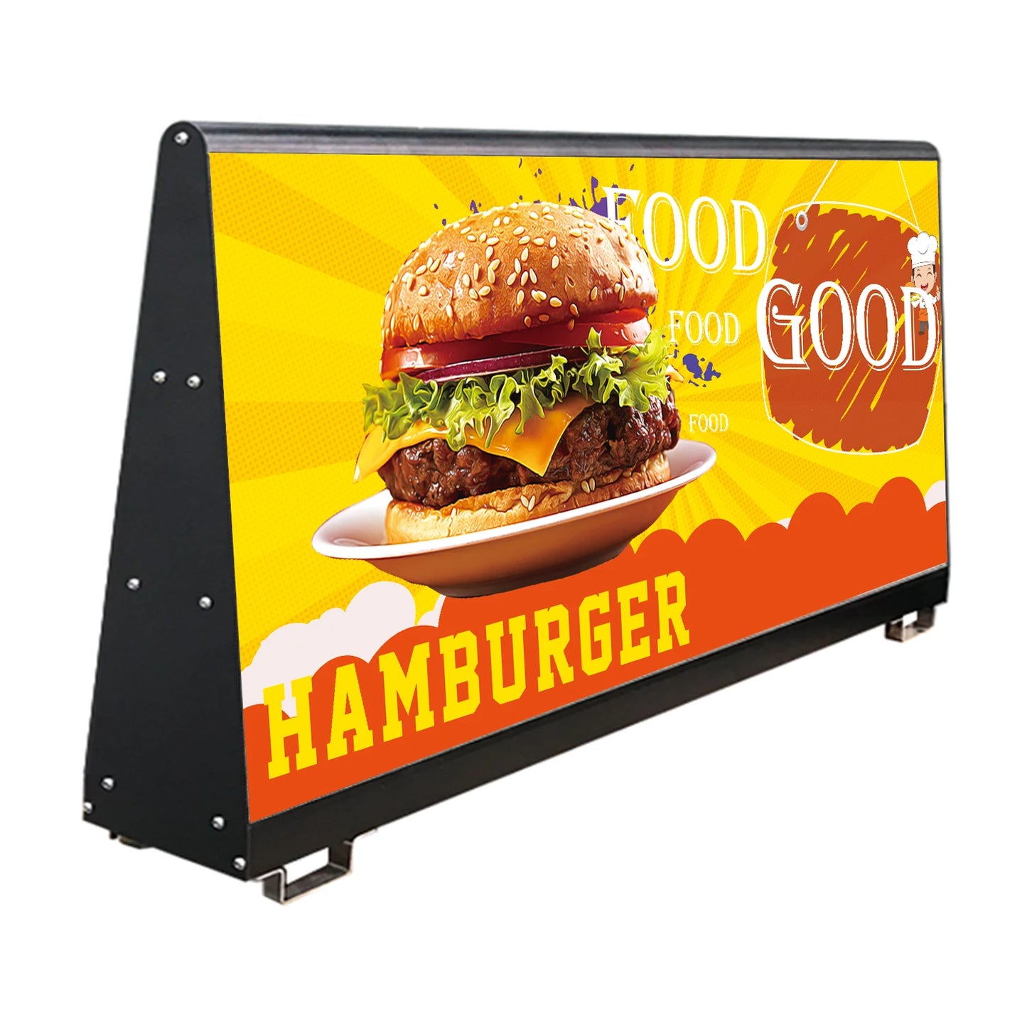 Leadleds  Double Sides Car Top Sign Board Scrolling Messages Electronic Sign Free Design Ads for Vehicles Outdoor Waterproof