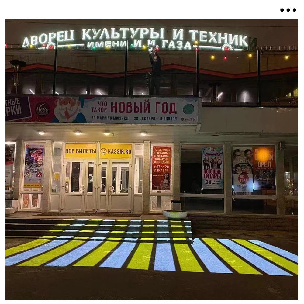 150W200W Led Ip65 Gobo Projector Light Outdoor Customized Logo Floor Projection Lamp Rotating CE Certification Source Factory