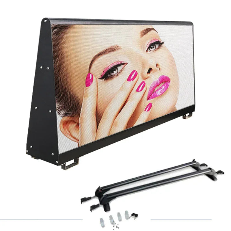 Leadleds  Double Sides Car Top Sign Board Scrolling Messages Electronic Sign Free Design Ads for Vehicles Outdoor Waterproof