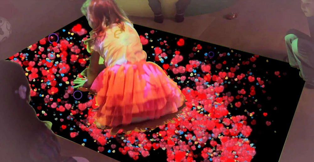 Interactive Whiteboard System 28 Floor Projector Games Multi Finger Touch Screen Smart Board Portable Playground Projection