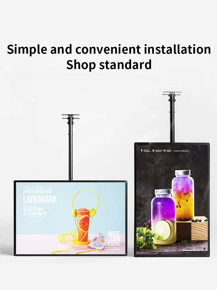 Slim Snap Frame LED Light Box Illuminated Poster Display LED Backlit Menu Board For Restaurant Cafe Shops Wall Mounted Billboard