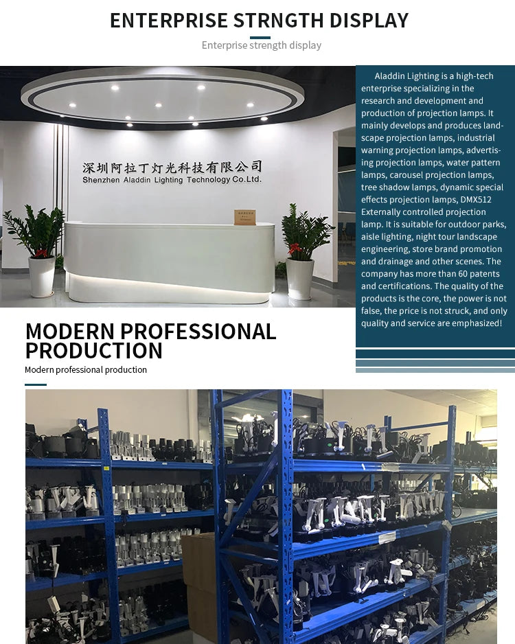 Custom Gobo Advertising Light Rersonnalisé Outdoor Waterproof IP67 Image Rotation  Led Logo Projector On Shop Entrance Floor