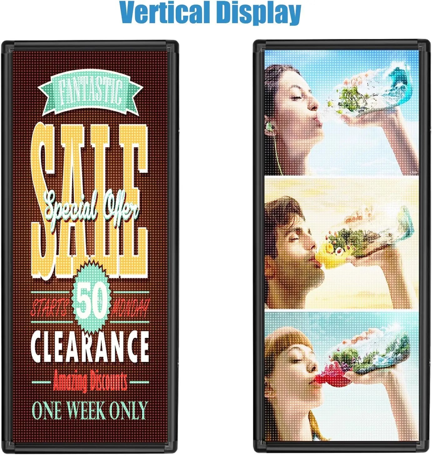 P6 Outdoor LED Sign Full Color 40'' x 18'' WiFi Scrolling LED Display With High Resolution High Brightness Programmable LED Sign