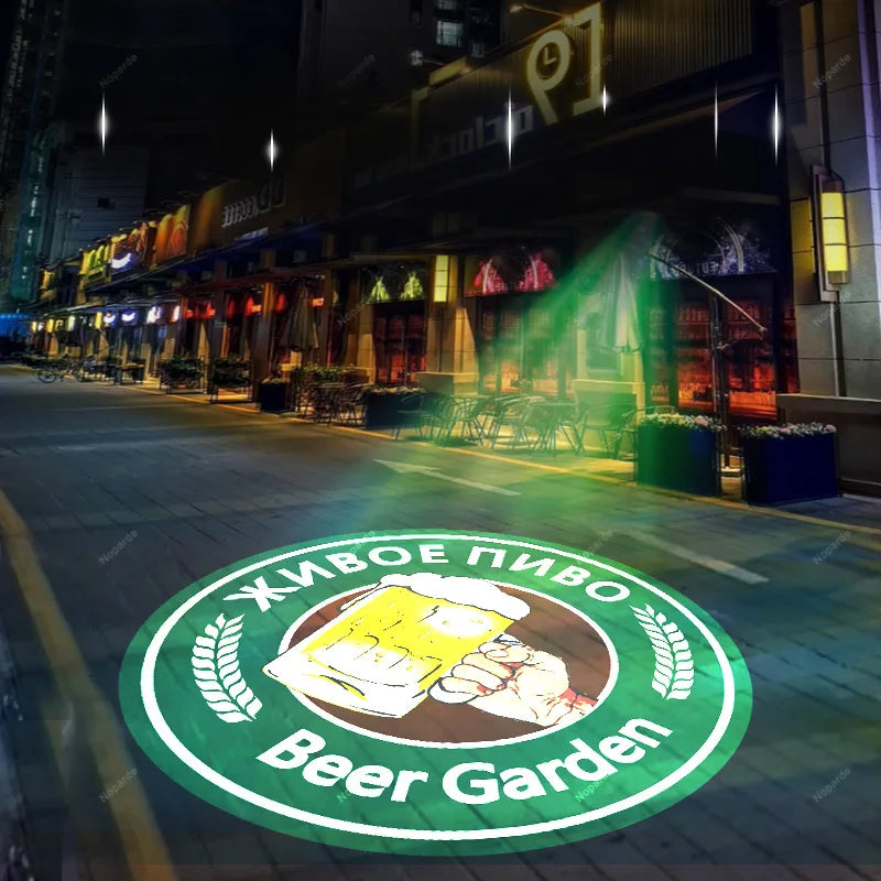 50W100W Outdoor Waterproof Gobo Projector Rotation Image Custom Hd Advertising Led Logo Projector Light