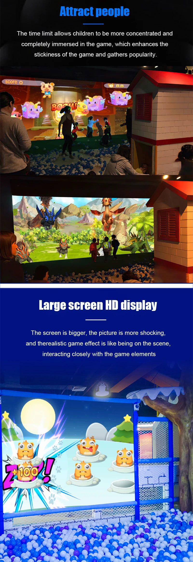 Mutil Finger Touch Large Screen Interactive Projection System Game for Kids and Adults Work With Windows and any Projectors