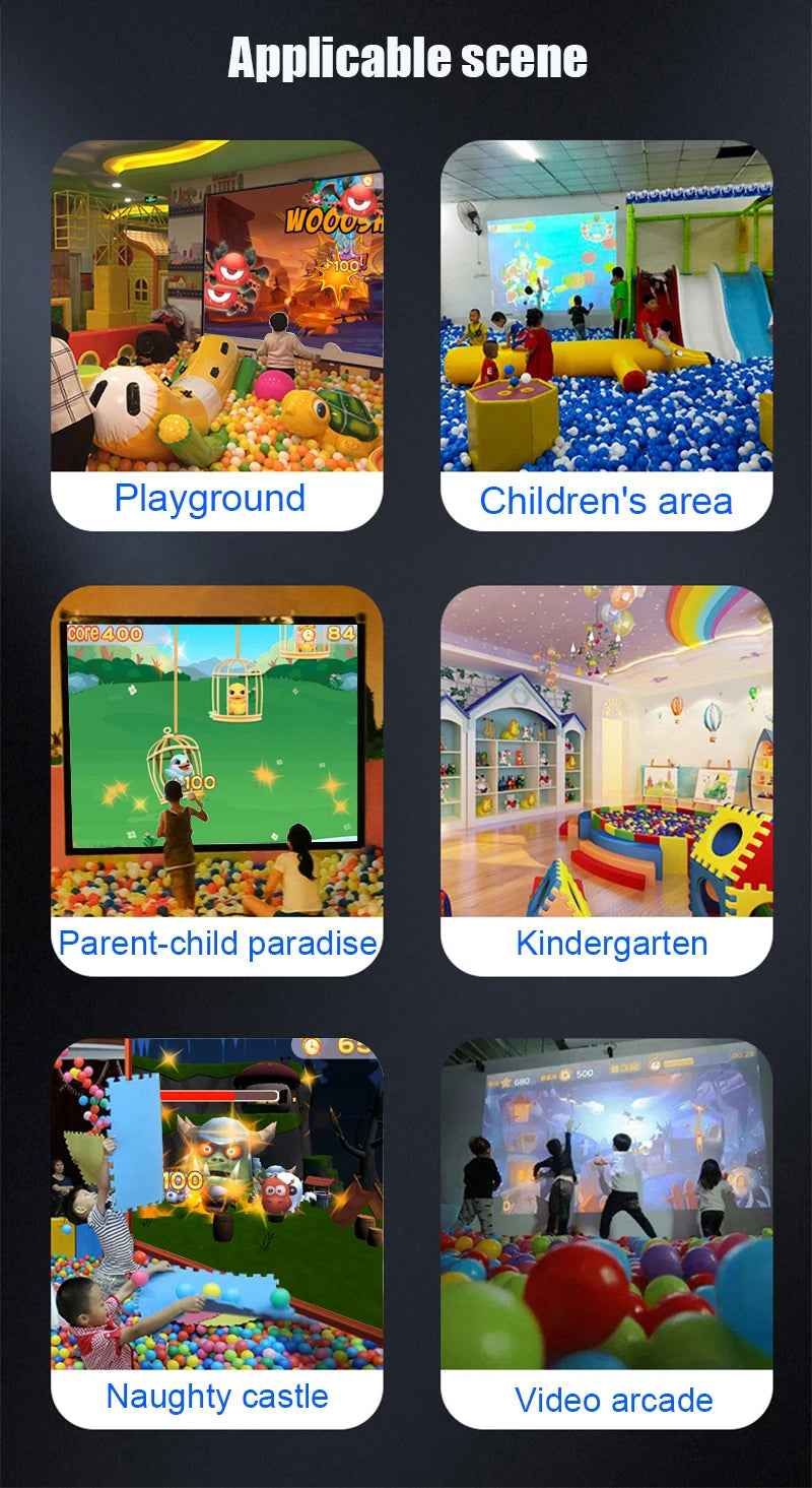 Immersive Games Laser Touch Virtual Screen With Interactive Projection System Multi Kids Playing Amusement Park 22 Wall Games