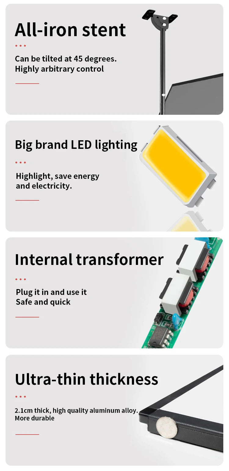 LED Slim Snap Frame Light Box Illuminated Poster Display LED Backlit Menu Board For Restaurant Cafe Shops Wall Mounted Billboard