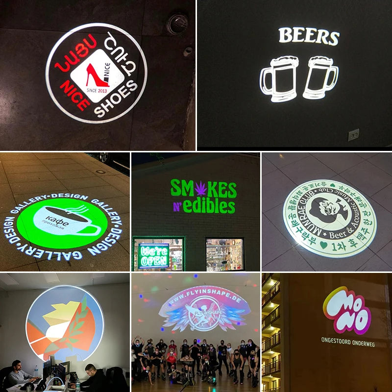 Outdoor Waterproof 160w Rotating Gobo Projector Custom Led Advertising Image Sign Far Distance Logo Light Projector