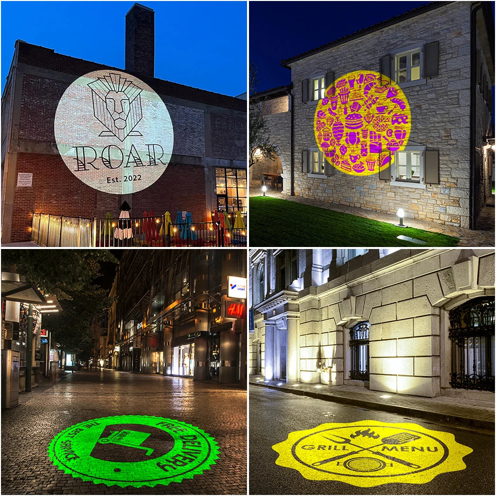 Custom Gobo Projector 100W Advertising Light Outdoor Waterproof IP67 Image Rotational Led Logo Do Projector Shop Entrance Floor