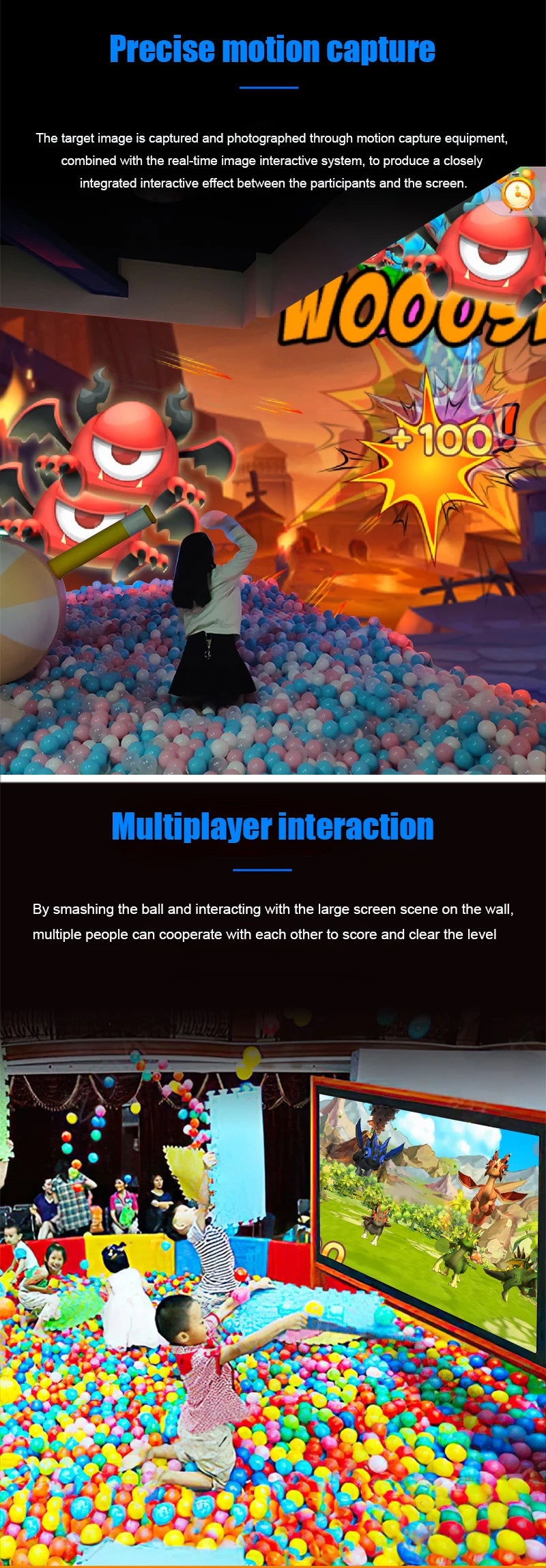 Mutil Finger Touch Large Screen Interactive Projection System Game for Kids and Adults Work With Windows and any Projectors