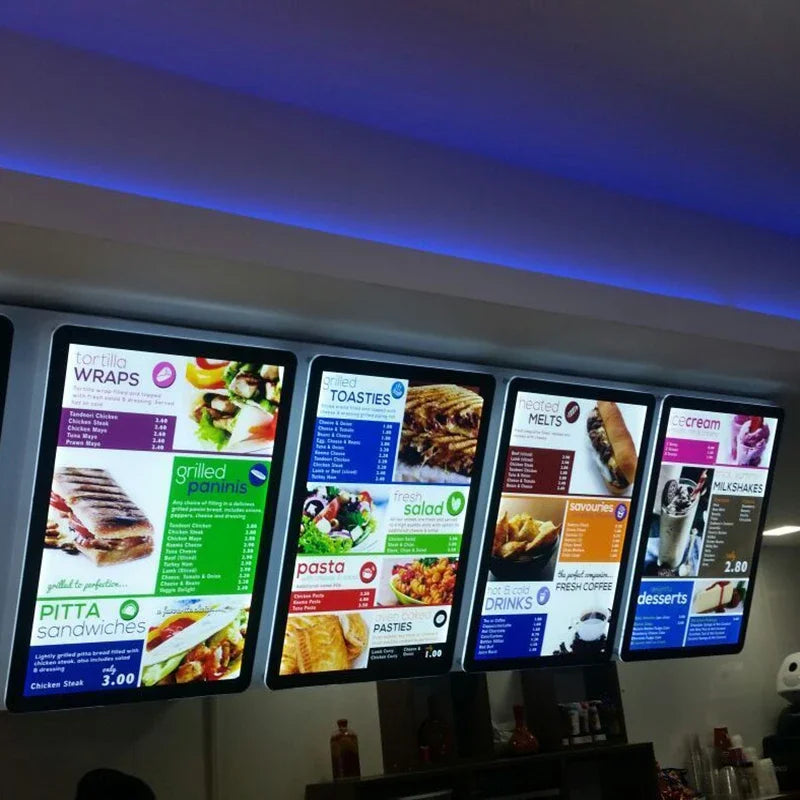 Ultra-thin Snap Frame LED Light Box, LED Menu Board, LED Advertising Poster Display Screen, Fast Food Restaurant Decorative Sign