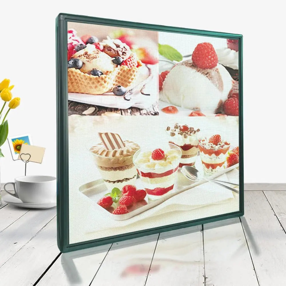 P2.5 39'' x 39'' Indoor High Definition LED Advertising Sign - Full Color LED Scrolling Sign WiFi Programmable Support Video