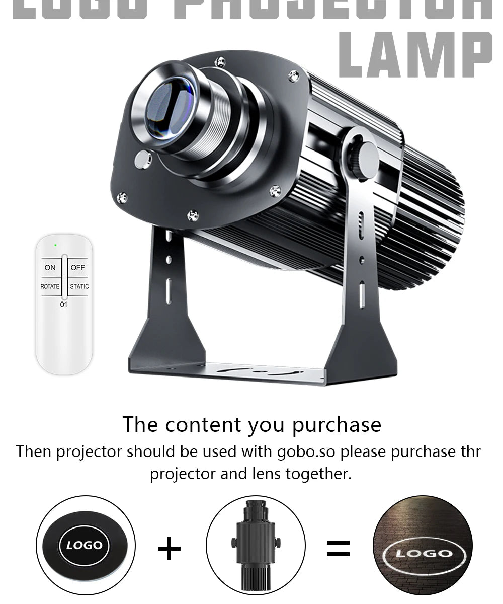 Custom Gobo Projector 150W Advertising Light Welcome Outdoor Waterproof IP67 System Image Rotation Led Logo Shop Entrance Floor