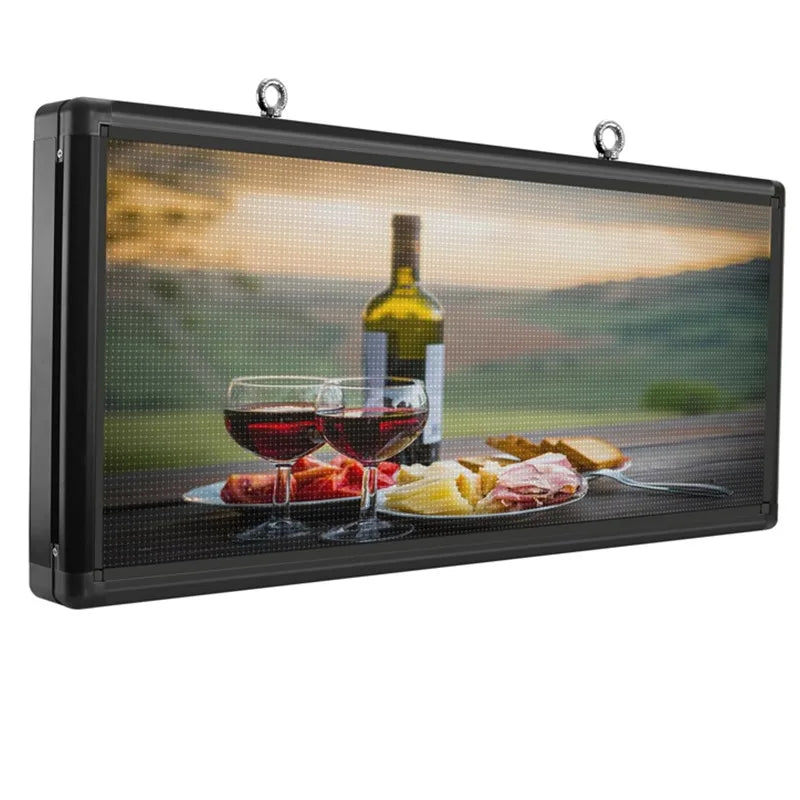 P6 LED Sign 18''X40'' Full Color Support Scrolling Message LED Sign Board Programmable Image Outdoor LED Display For Advertising