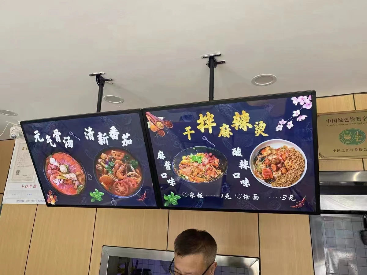 LED Slim Snap Frame Light Box Illuminated Poster Display LED Backlit Menu Board For Restaurant Cafe Shops Wall Mounted Billboard
