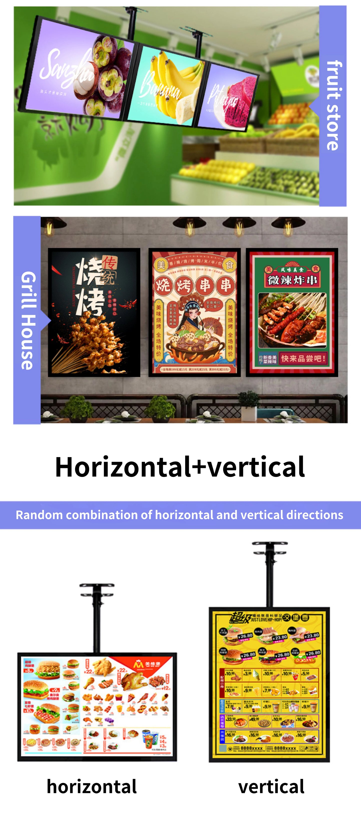 Slim Snap Frame LED Light Box Illuminated Poster Display LED Backlit Menu Board Screen For Restaurant Cafe Shops Wall Billboard