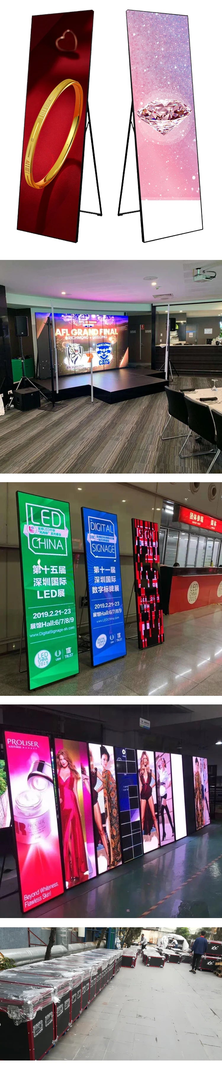 P3 576x1920mm hd outdoor xxxy video tv poster led display modules