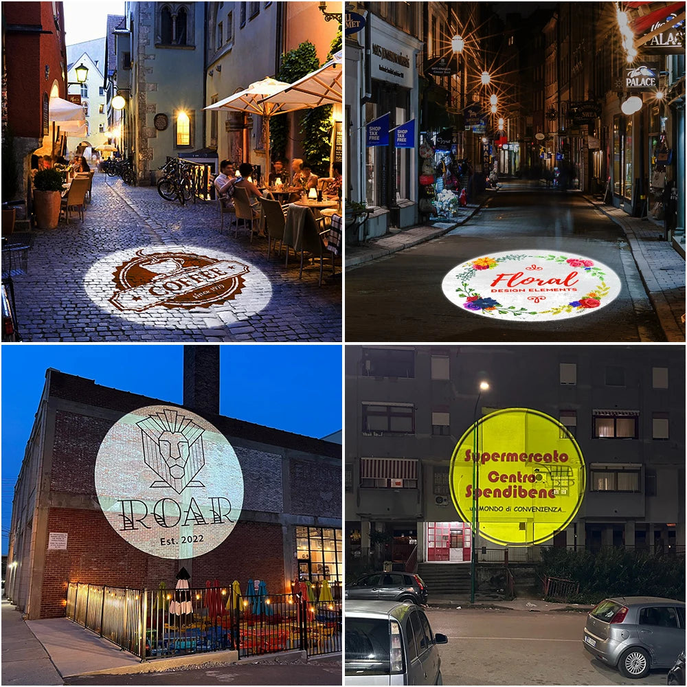 Customed Gobo Projector 120W Advertising Light  Outdoor Hotel Waterproof IP67 Image Rotation Led Logo Do Shop Entrance Floor