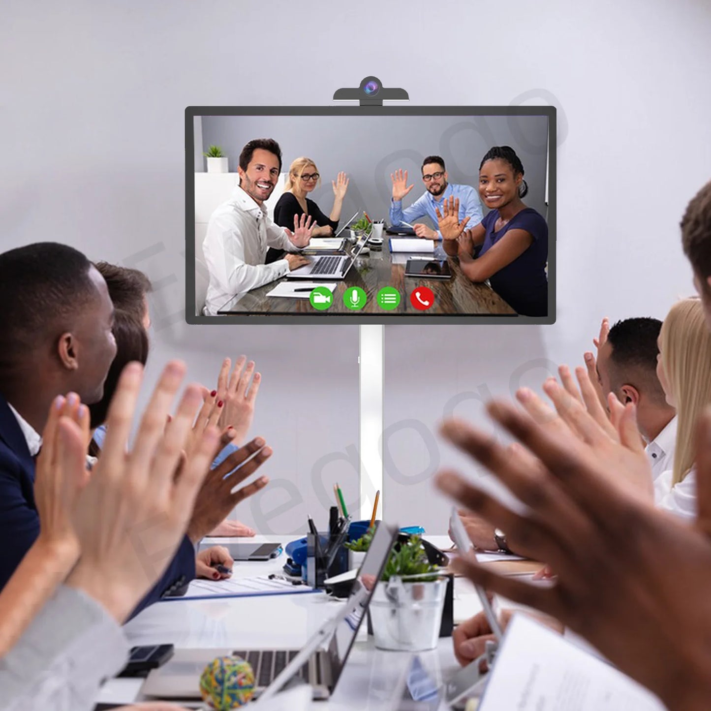 Portable TV Touch Screen 27in 32in Professional Stand Smart Display Tablet with Wheels Large Battery for Home Business