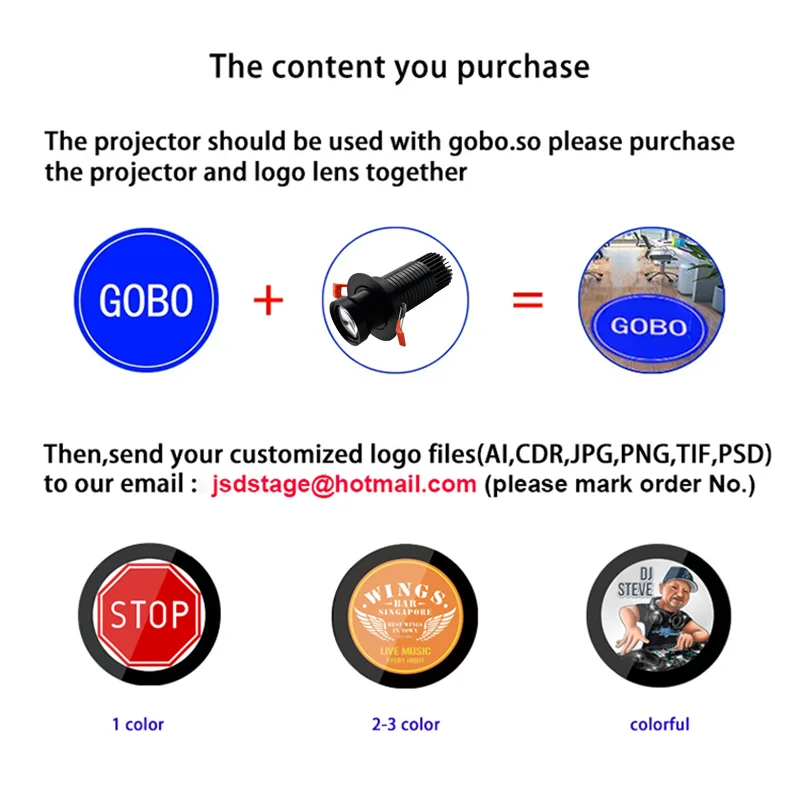 High Definition LED Logo Projector Light Custom Company Logo Lighting Commercial Building Logo Light Projector