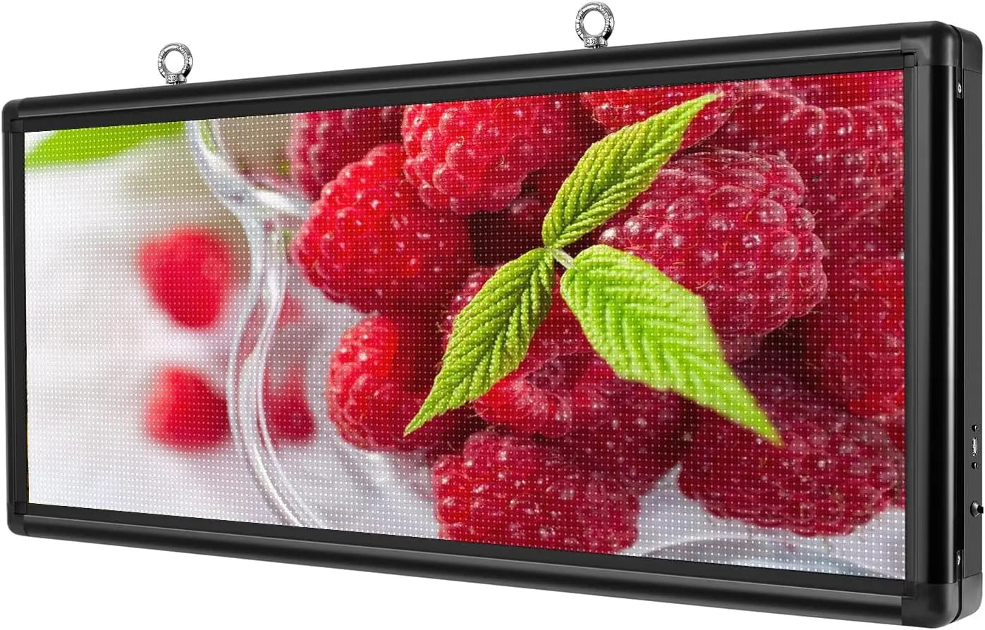 P6 Outdoor LED Sign Full Color 40'' x 18'' WiFi Scrolling LED Display With High Resolution High Brightness Programmable LED Sign