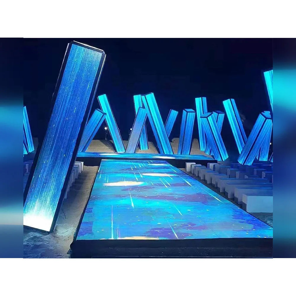 Interactive Video Stage Dance Floor Stand LED Wall Panels Screen Touch Display Digital Full Color Tile Wall For Dancing Gaming