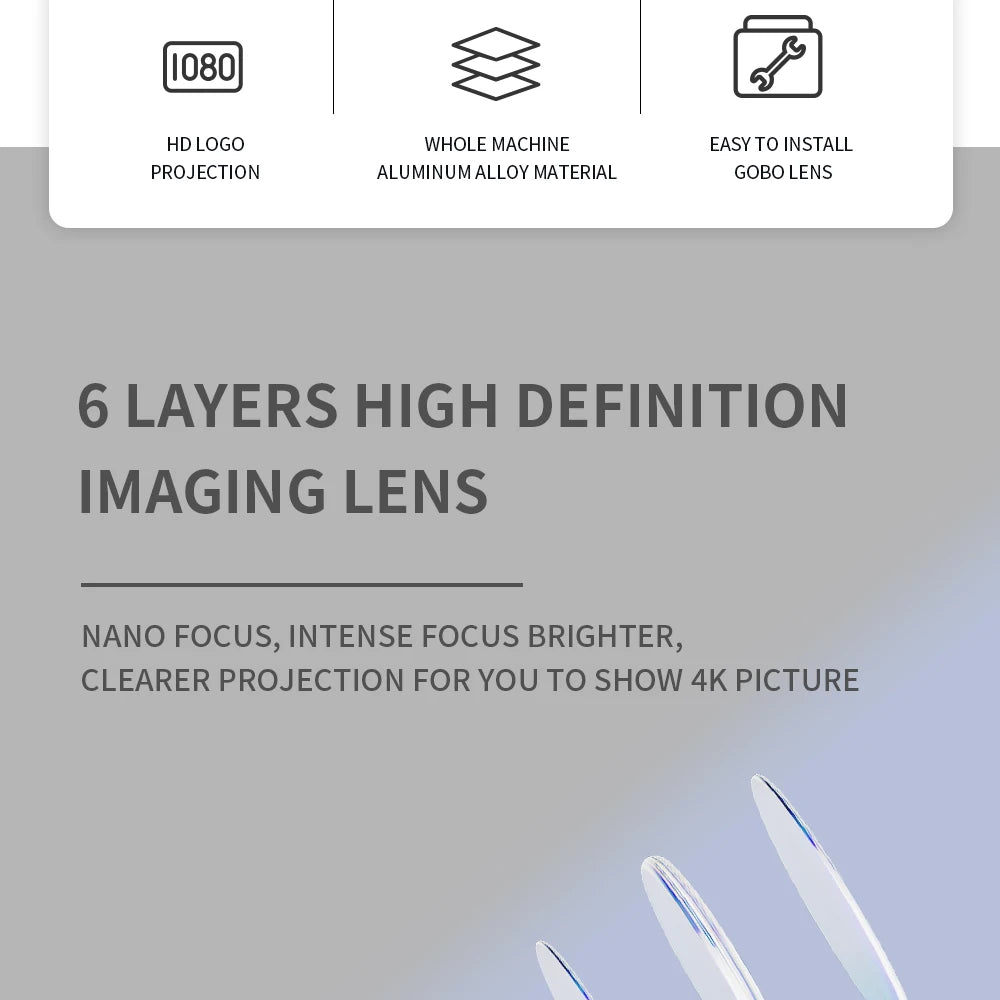 150W200W Led Ip65 Gobo Projector Light Outdoor Customized Logo Floor Projection Lamp Rotating CE Certification Source Factory