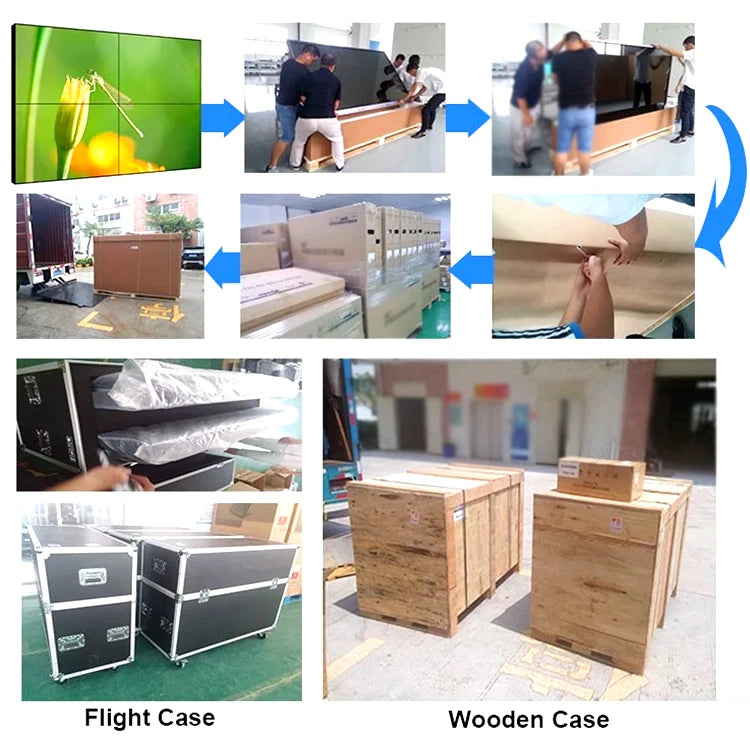 55 Inch Indoor 2x2 3x3 Floor Standing Lcd  Wall With 3.5mm Seam Bezel 4K HD Resolution  Wall