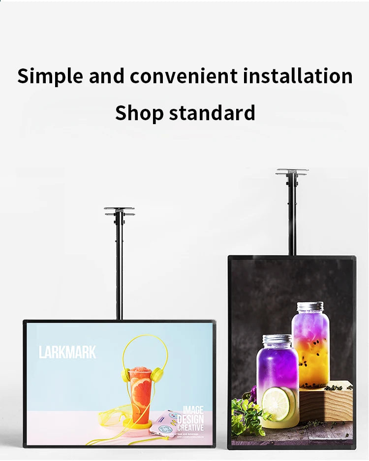 Slim Snap Frame LED Light Box Illuminated Poster Display LED Backlit Menu Board For Restaurant Cafe Shops Wall Mounted Billboard