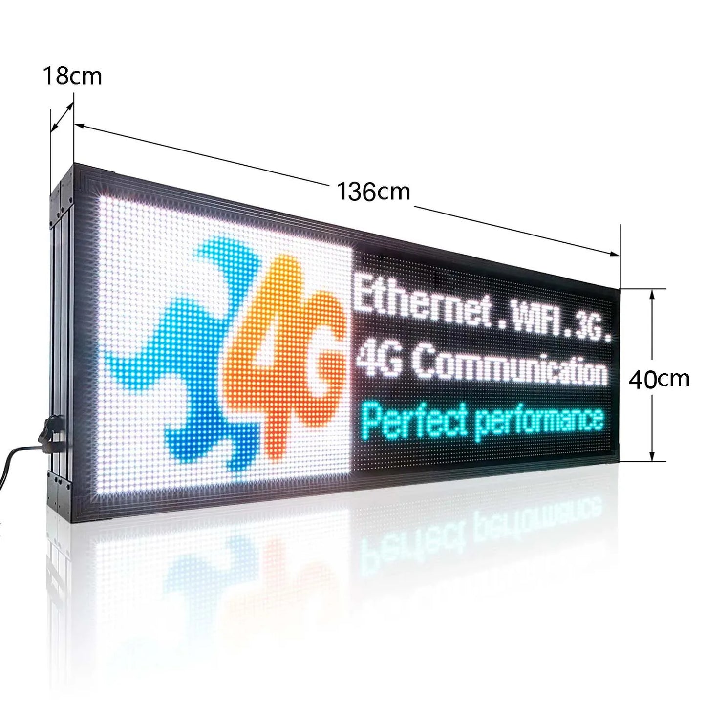 Doubled Sided 136CM P10 Outdoor RGB Full Color LED Display Panel Programmable Scrolling LED Sign Support Video LED Billboard