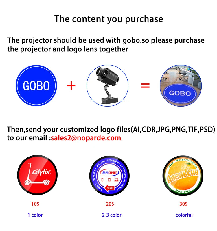 50W100W Outdoor Waterproof Gobo Projector Rotation Image Custom Hd Advertising Led Logo Projector Light