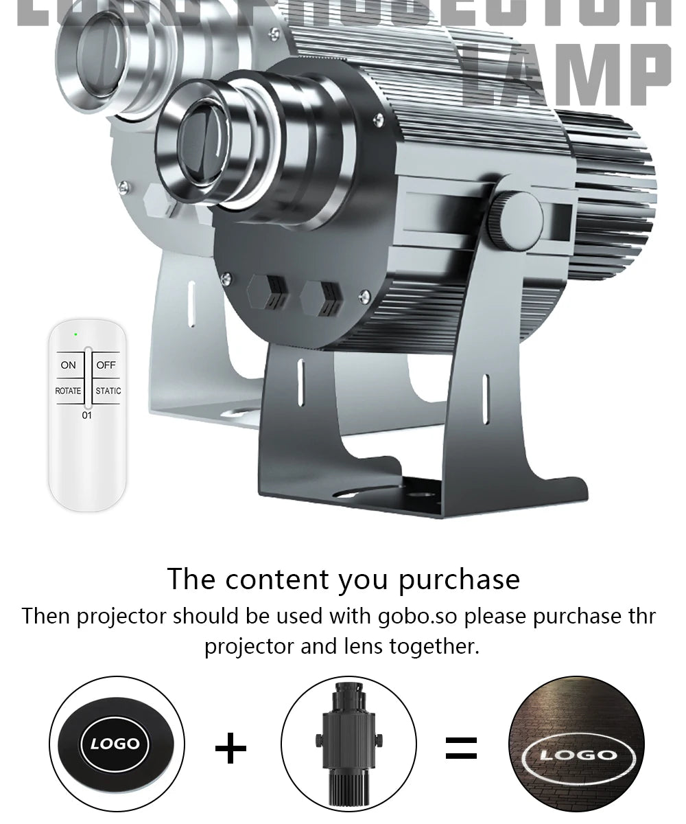 Customed Gobo Projector 120W Advertising Light  Outdoor Hotel Waterproof IP67 Image Rotation Led Logo Do Shop Entrance Floor