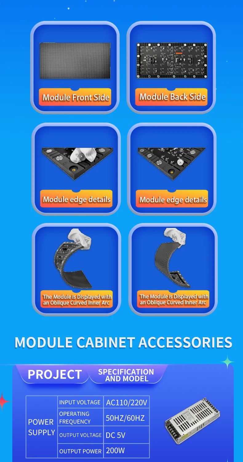 Customized Indoor outdoor Flexible  Video Wall  Led Screen Soft Led display Wall Flexible Curve Led Panel Screen