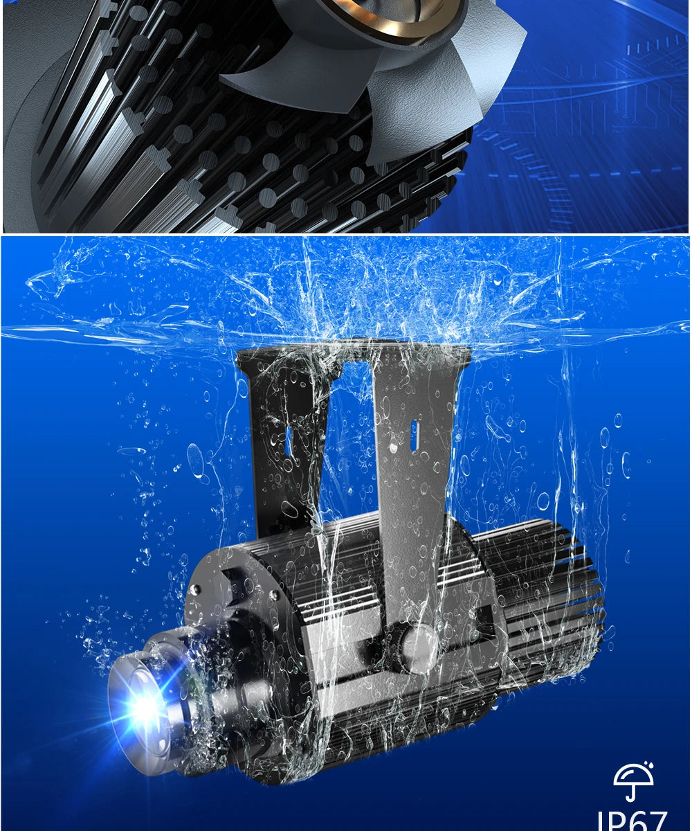 Custom Gobo Projector 100W Advertising Light Outdoor Waterproof IP67 Image Rotational Led Logo Do Projector Shop Entrance Floor